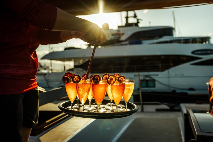 Lady Enid Sunset Sail offers guests an Aperol Spritz on arrival and antipasto. Airlie Beach Whitsundays