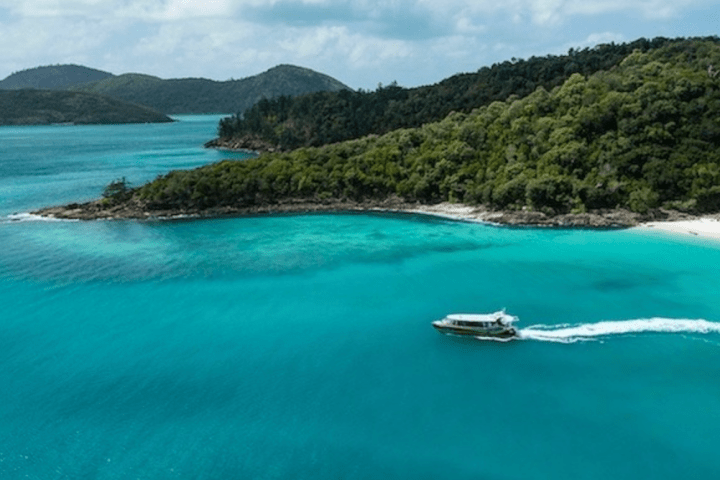 an island in the middle of a body of water