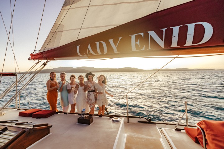 Small groups welcome on Lady Enid for an elegant, sophisticated celebration in Airlie Beach Whitsundays