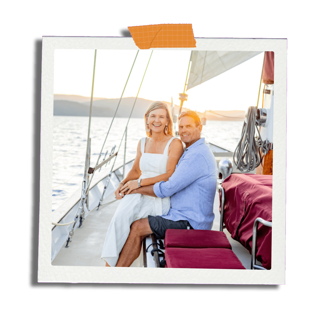 a person sitting on a bed